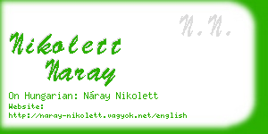 nikolett naray business card