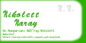 nikolett naray business card
